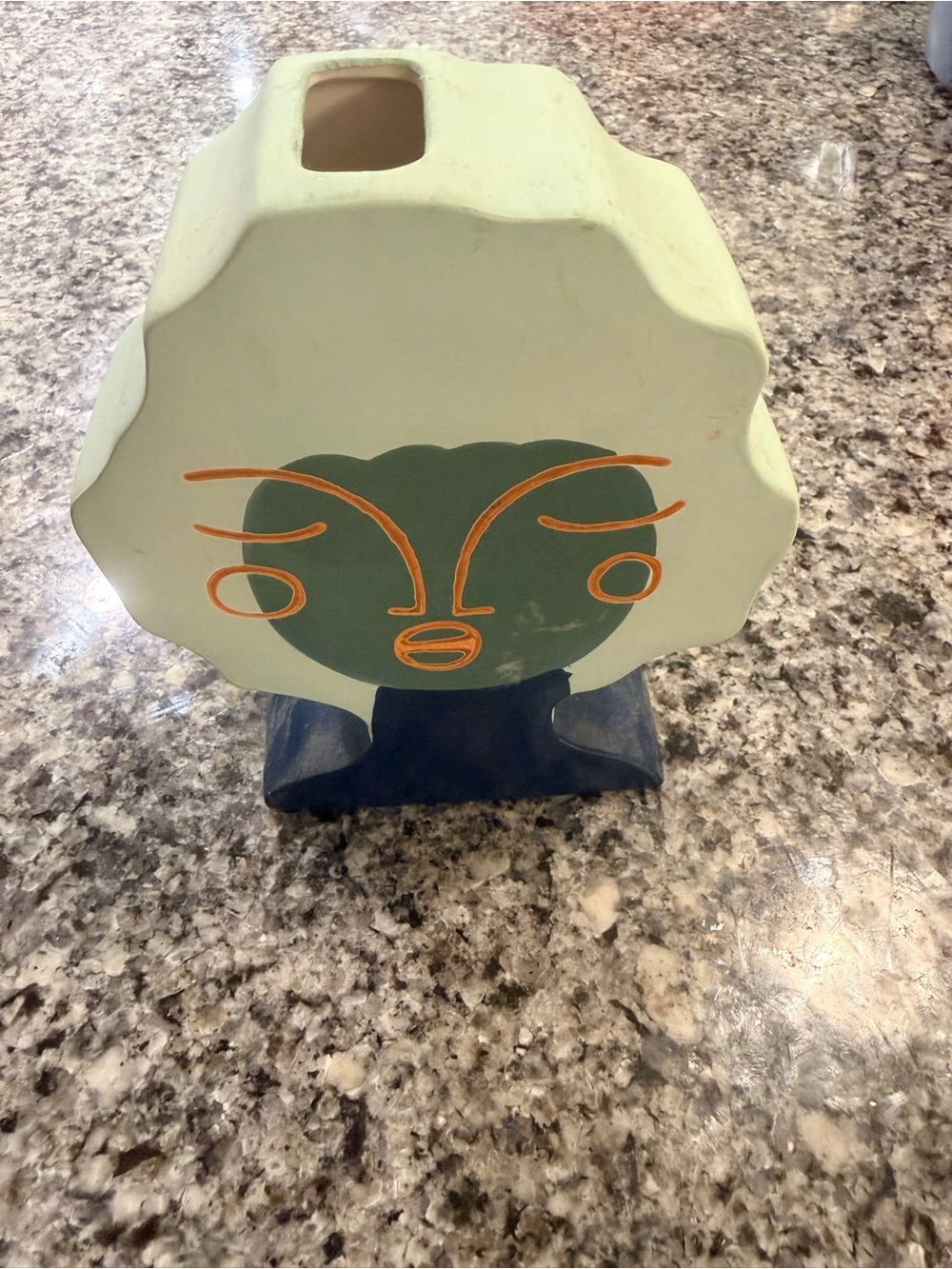Target Green and Navy Decorative Face Planter
